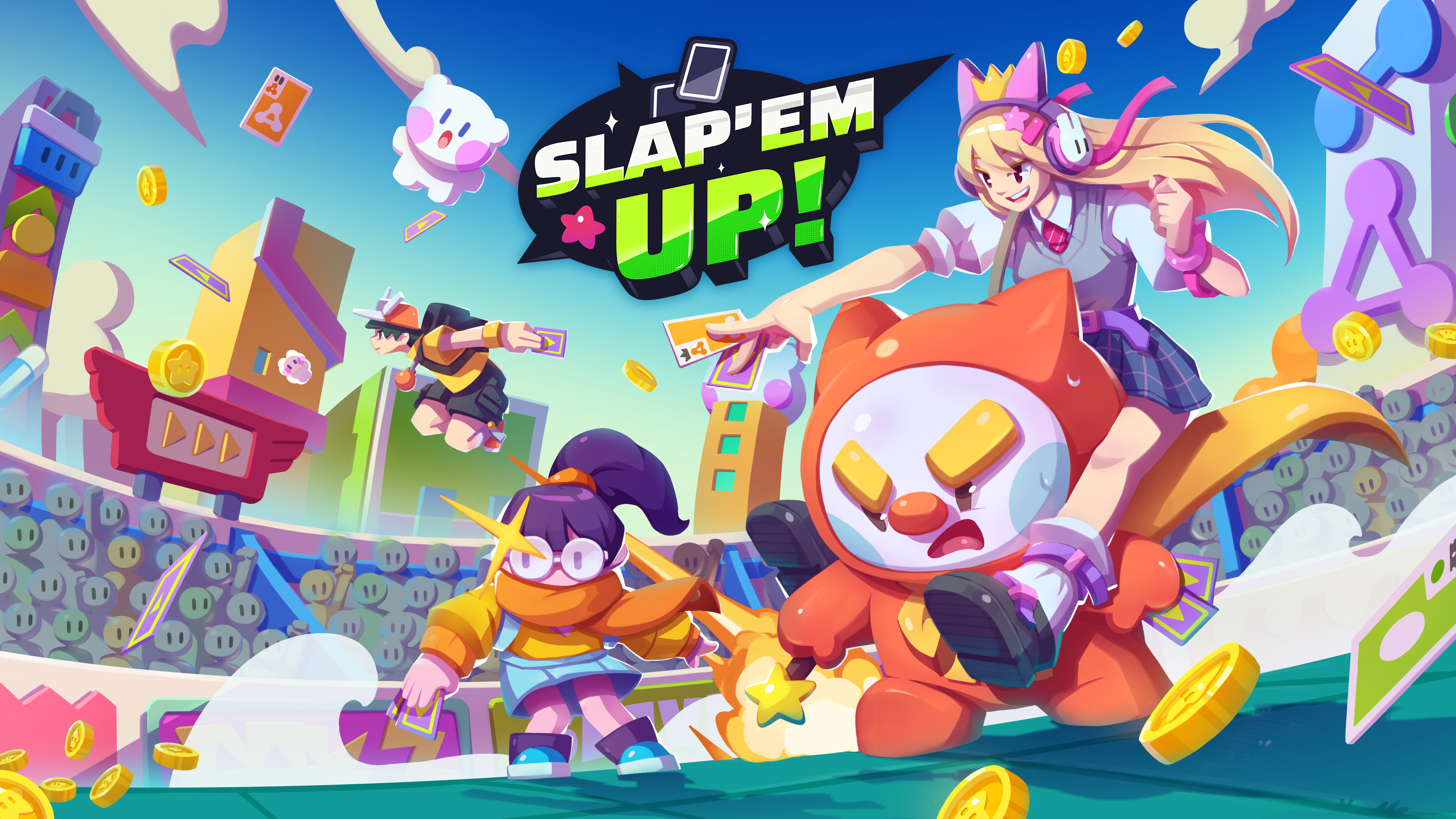 Slap 'em UP! เกมการ์ดสลาฟออนไลน์! เปิดให้บริการทุกแพลตฟอร์มแล้ววันนี้